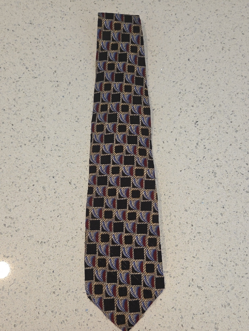 Christian Dior Monsieur Silk Tie Geometric Pattern